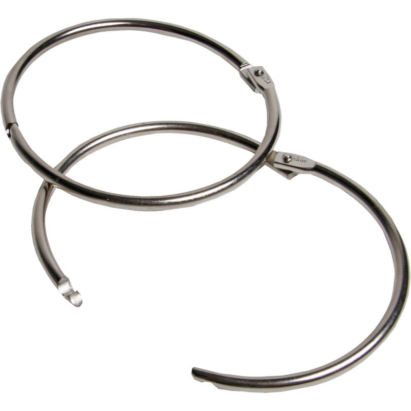 Charles Leonard Multipurpose Loose Leaf Book Rings with Snap Closure, 3â€ Diameter, 10-Rings, Silver (R79)